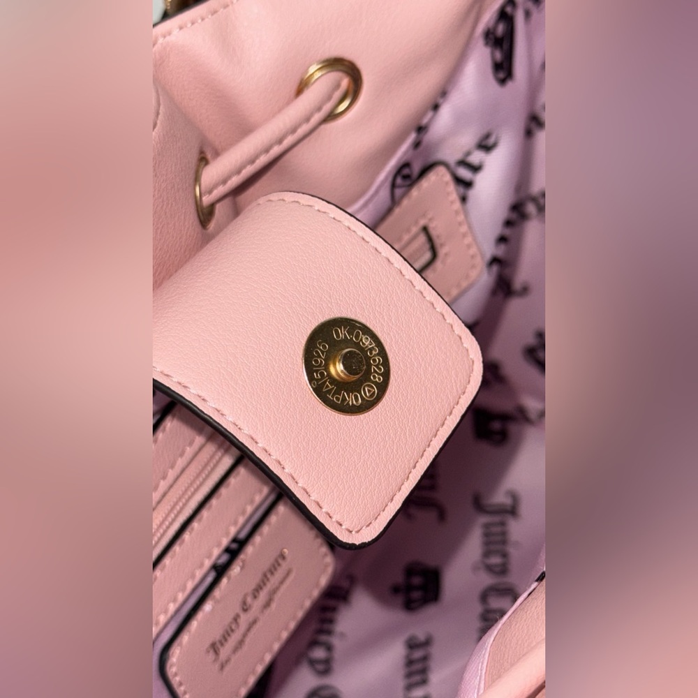 Juicy Couture Juicy Lovers Club Pink Black Tote Bag NWT - Picture 9 of 13